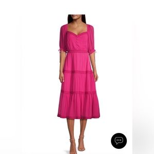 Rachel Parcell Tired Chiffon Mid Dress